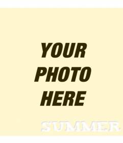 Photo Filter with warm yellow with the Summer text  written on the bottom
