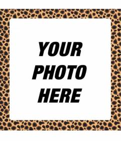 Photo frame with orange and black cheetah-print to add to your photos