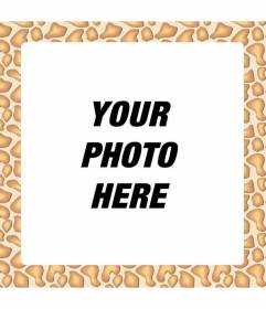 Add to your photos orange frame giraffe-print for a ethnic appearance