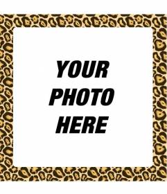 Create photomontages years Â± adiendo a yellow frame and black-patterned jaguar to give a modern and cool