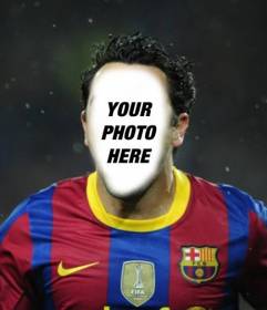 Photomontage of football to put your face in a Barca player