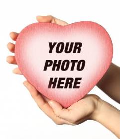 Place a photo inside a red heart shaped box with this effect