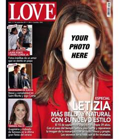 Photomontage with a magazine cover to put your face on Princess Letizia