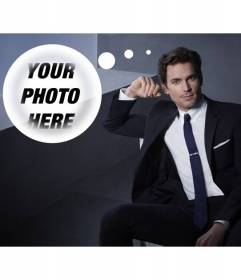 Photomontage with Matt Bomer, the expected Christrian Grey in the film version of "50 Shades of Grey" in which he will be thinking about you