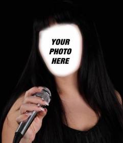 Be a famous singer with this photomontage to add your face