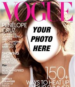 Photomontage where you can appear on the cover of the magazine VOGUE