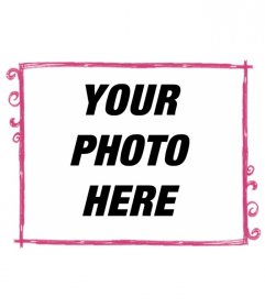Photo montage in your photo appears with a pink frame edge and spirals