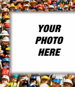 Playmobil toys picture frame to upload your photo