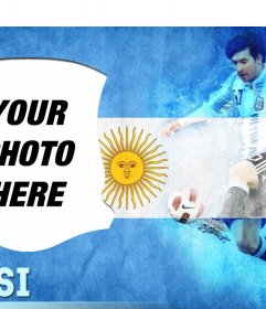 Put your photo next to Leo Messi with this online editor