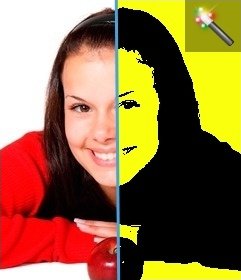 Photo montage pop art style with yellow background