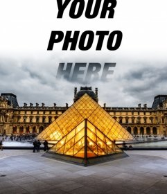 Postal Louvre museum in Paris to personalize with your photo