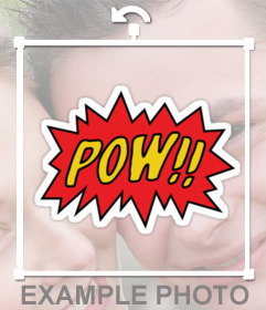 Put the sound effect of POW in Batman comics on your photo with this sticker
