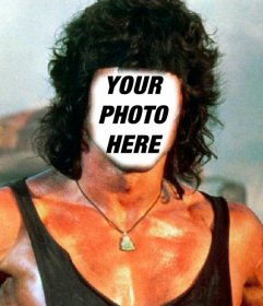Photomontage that you can put the face you want in the body of Rambo