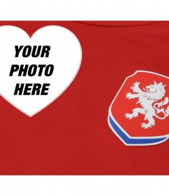 Supports the football team of Czech Republic with this editable photomontage