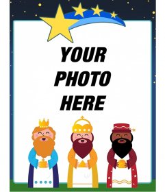 Child picture frame with a picture of the Magi 