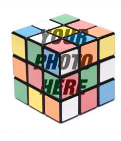 Photomontage to put a photo on a Rubik cube full color
