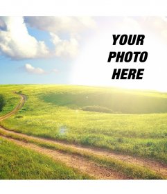 Rural landscape that you can edit to put your photo in the sun and is free