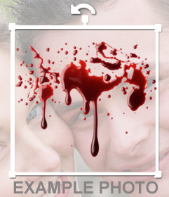 Add blood in your photos with this online special effect 