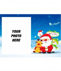 Christmas photo photo frame to modify online 