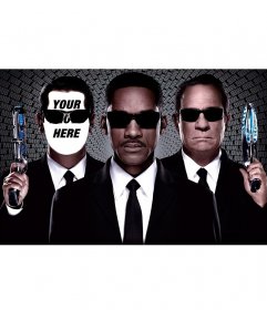 Photomontage with Men in Black agents to put your face