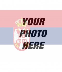 Photo collage to put the flag of Serbia along with the photo you upload