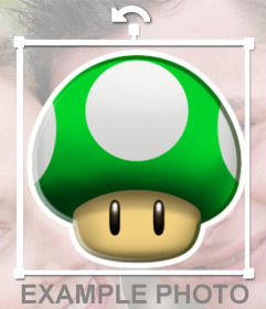 Sticker of a green mushroom