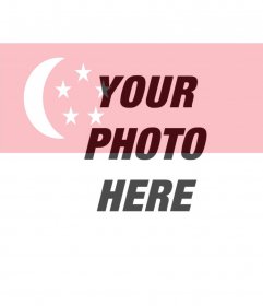 Mounting to put Singapore Flag mixed with a photo you upload