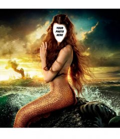 Your face on the body of a mermaid with this online effect