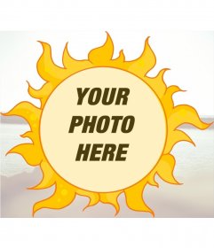 Child photoframe to put a picture into the sun