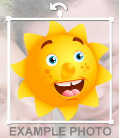 Sticker of a cute sun