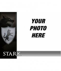 Photomontage with the shield of house Stark 