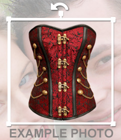 Sticker of a red corset