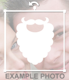 White beard of Santa Claus that you can paste into your photos online