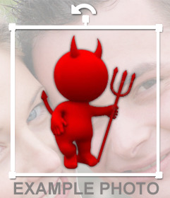 Little red devil to paste on your images with this sticker