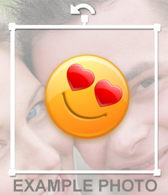 Emoji in love with hearts in the eyes to paste on your photos 