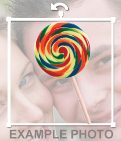 Lollipop with colors to paste on your photos