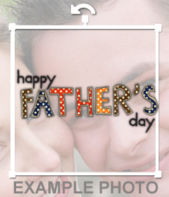 Perfect sticker in English to celebrate Fathers Day with your photos