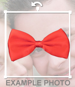 Red tie to put on your photos with this online photo effect