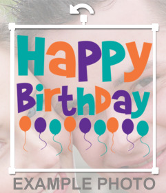 Sticker of Happy Birthday to put on your photos