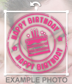 HAPPY BIRTHDAY stamp to put on your images with this sticker