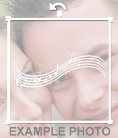 Decorative Sticker of musical notes for your photos 