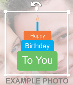 Clip art of a birthday cake to paste as sticker in your photos 