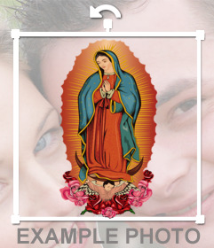 Photomontages with images of the Virgin of Guadalupe