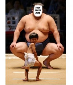 Funny online effect to put your face in a Sumo wrestler