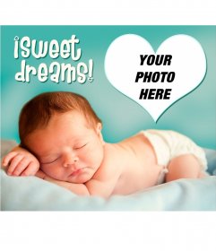 Card with a baby and a message