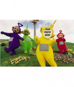 Photomontage of the Teletubbies to edit and put your face