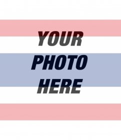 Template for a face painting collage or photo in transparency with the flag of Thailand, just upload the photo, edit it online and you can save or send to your friends via email
