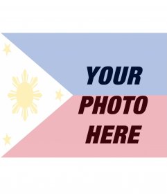 Photo assembly of the Philippine flag along with a photo you upload