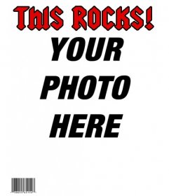Become a rock star, creating a personalized cover with your picture in the magazine THIS ROCKS!