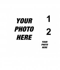 Collage for your photos with a background photo and three small ones